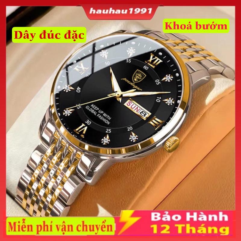Đồng Hồ Nam Chính Hãng POEDAGAR PA5 Dây Thép Kim Loại titanium Chống Gỉ Dạ Quang