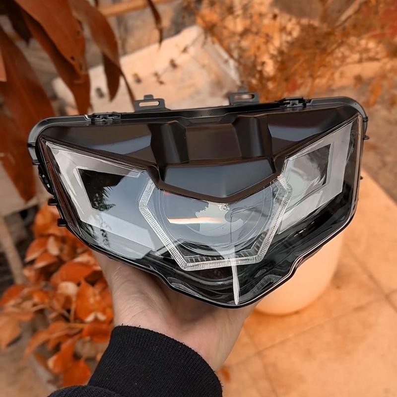 Cụm đèn bi cầu 3.0 E11+  trên choá ex 150 cánh chim, khiển áp qua điện thoại ,cắm zin đầu