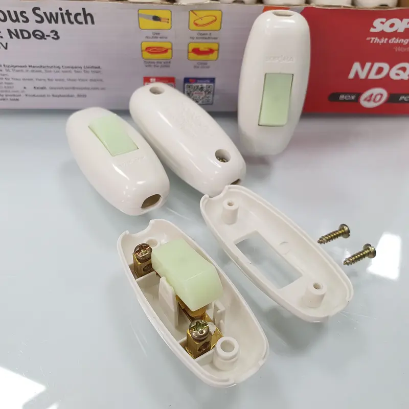 Công tắc điện treo quả nhót dạ quang SOPOKA NDQ-3 NDQ-4 cực đồng đúc (1 cái) 4