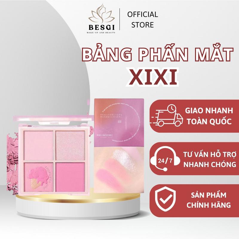 Phấn Má Hồng XIXI Tông Lì Và Nhũ Tạo Khối Trang Điểm Sáng Da Chống Nước Lâu Trôi Besgi Beauty Cosmetic