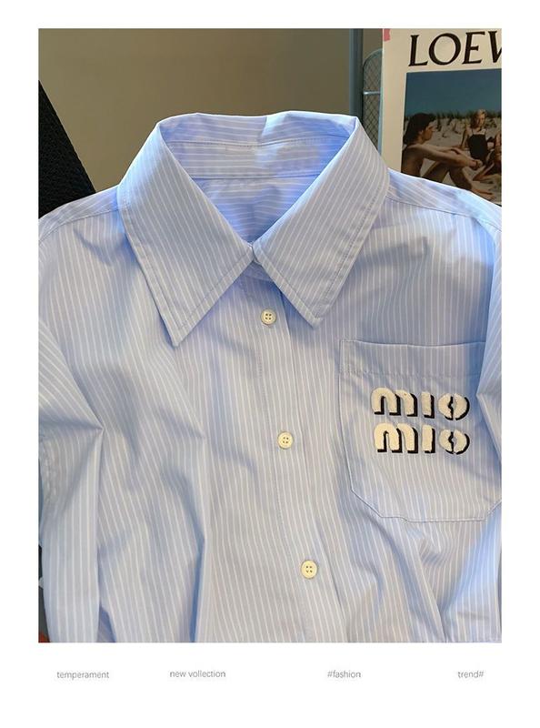 Product Introduction of Áo Sơ Mi Không Tay Cổ Polo Sọc, Thiết Kế Độc Đáo Dành Cho Nữ, Hàng Mới Về Mùa Hè, Áo Sơ Mi Thiết Kế Đẹp, Dễ Phối Đồ, Ngắn Và Nhỏ  Women Top 5