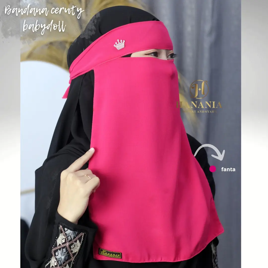 Cadar/niqab bandana ceruty babydoll warna by hanania