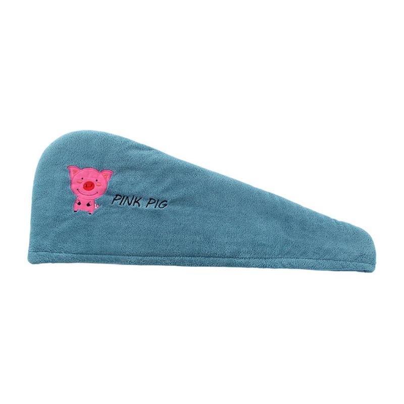 Product Introduction of Hair Drying Cap Towel Women Thicken Absorbent Shower Cap Coral Fleece Cute Animal Embroidery Quick-Dry Bathroom Towel 26