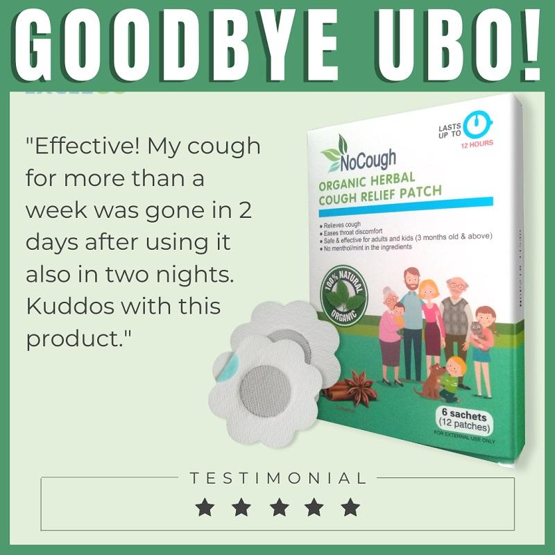 Product Introduction of 4 Sachets NoCough Organic Herbal Cough Relief Patch Easy to Apply Relieves Eases Throat Discomforts Safe for Kids and Babies 3 Months Above Healthcare Therapeutic Therapy Treatment 41