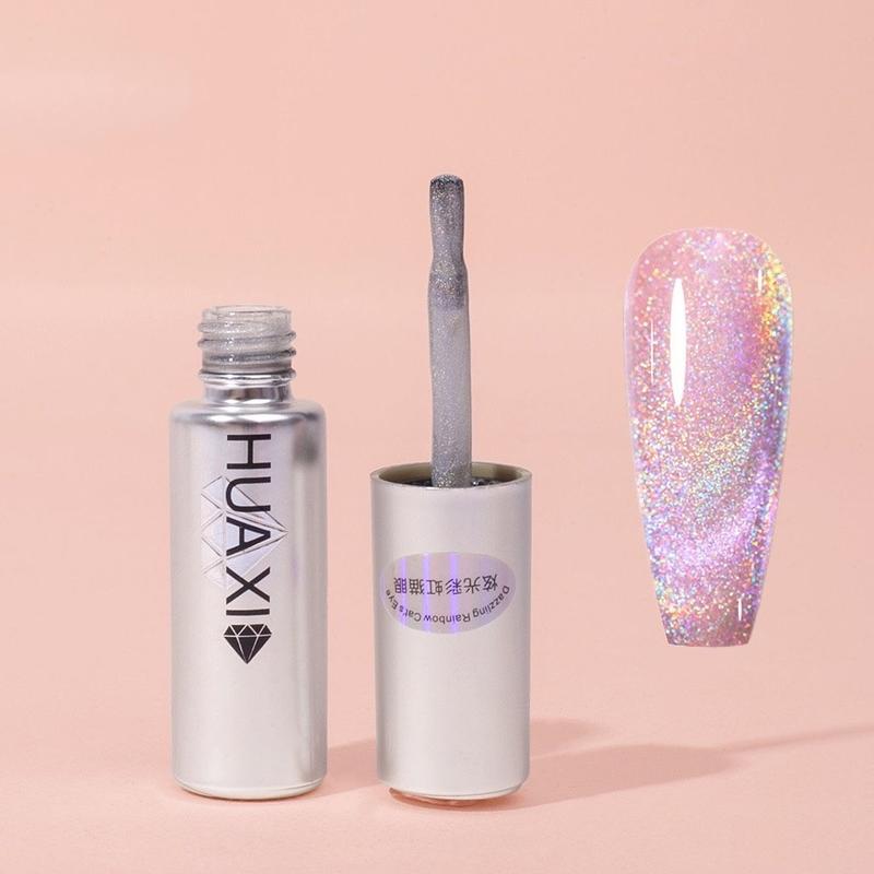 Mắt mèo kim cương vàng bạc cầu vồng, sơn gel chuyên dụng cho ngành nail