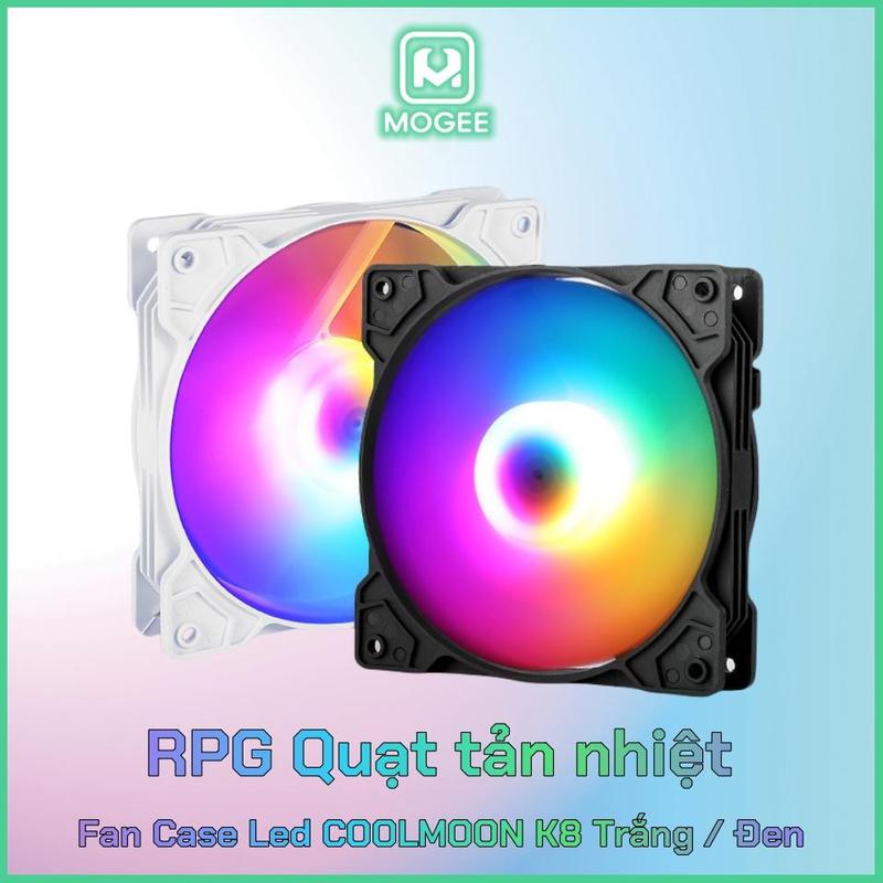 Quạt tản nhiệt, Fan Case Led MOGEE K8 Trắng / Đen , Bảo Hành 3 Tháng, Tặng Kèm…