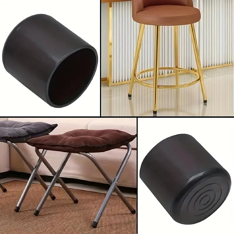 Round Rubber Furniture Leg Cap, Table Leg Protector, Furniture Leg Cover for Patio & Indoor Furniture, Furniture Pads 3