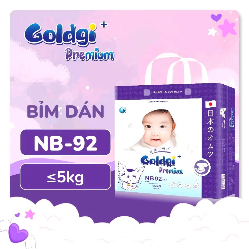 Bỉm Nhật goldgi cao cấp cho bé đủ Size