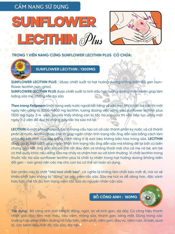 Fito Junior Viên Uống Thông Tia Sữa Giảm Viêm Tắc Sunflower Lecithin Plus 60 Viên 5