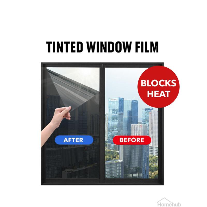 Homehub Window Film Frosted Privacy Tinted Solar Blackout UV Protection Heat Insulation For Home Office Glass 0