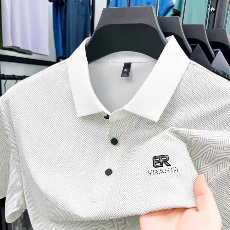 Product Introduction of Áo POLO Nam Ép Nhiệt 8856 Hàng QC Cao Cấp Xu Hướng Thời Trang 2024 Menswear Có Cổ Shirt - Ngắn Tay - Tay Ngắn áo  khoác 3
