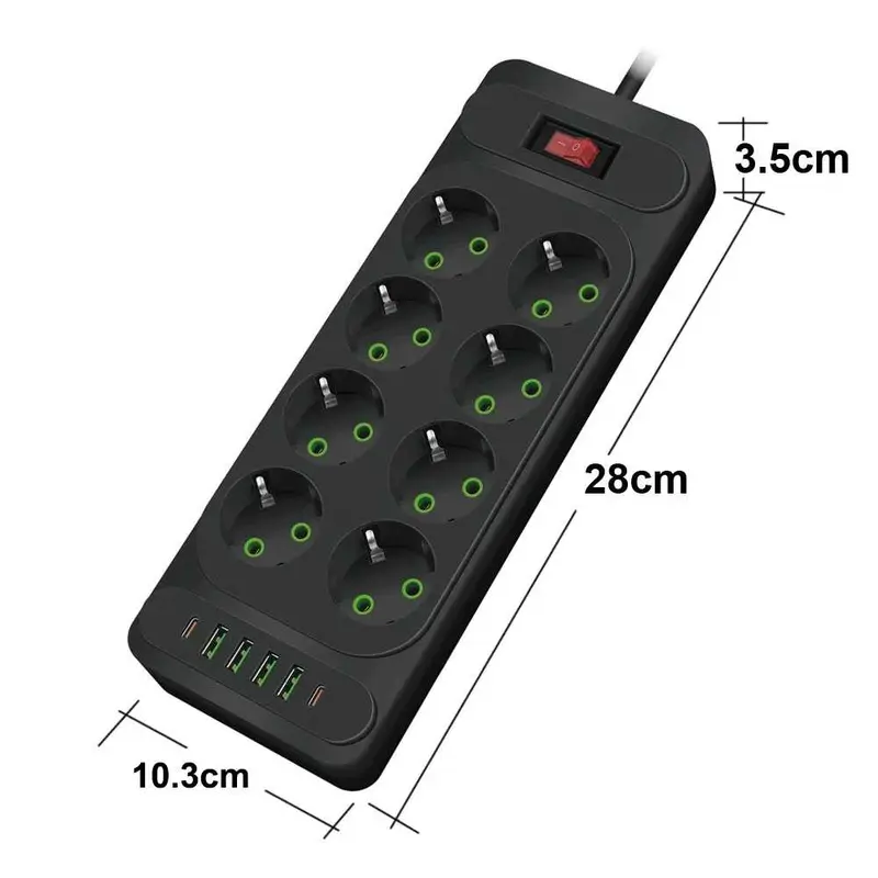 QIAOLIAN Stop Kontak USB Type C EU Plug 10A 110-250V 2500W - QL-1077U / QL-1078U Peralatan Saklar 8