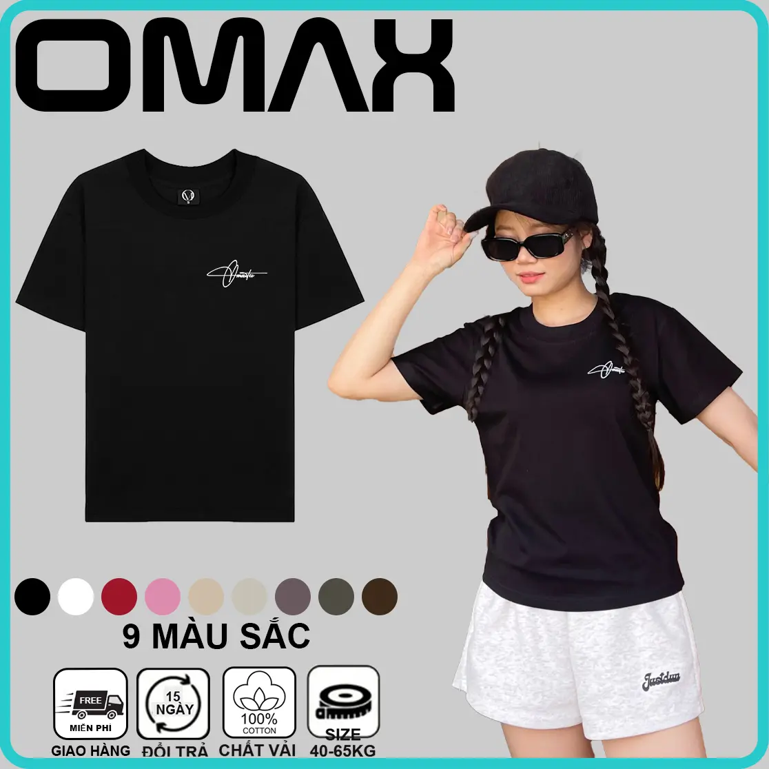 Áo Thun Cổ Tròn Nữ Local Brand OMAXTEE Chất Cotton Cao Cấp Co Dãn 2 Chiều [B04]