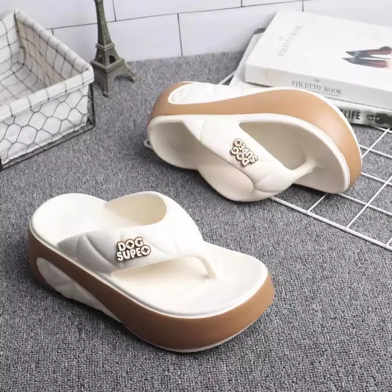 Trang Phục Mùa Hè, Dép Xỏ Ngón Đế Dày, Thiết Kế Cá Vược, Phong Cách Đi Biển, Thời Trang, Đế Mềm, Chống Trượt, Thích Hợp Đi Biển, Hàng Mới Về Năm 2025, Dép Lê 3