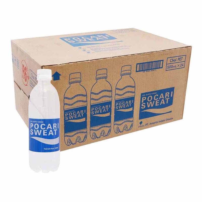 Thùng 24 chai nước khoáng i-on Pocari Sweat 500ml và 15 chai 900ml