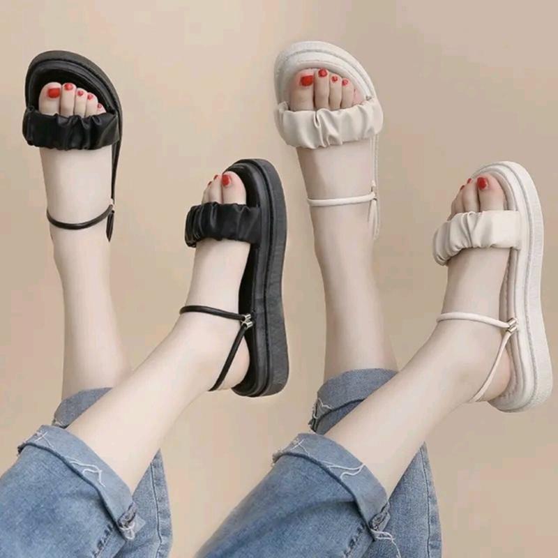  Giày Sandal nữ quai nhún ngang   mã 26   DéP Shoes Quai Ngang dépbánhmì kẹp 3phân 