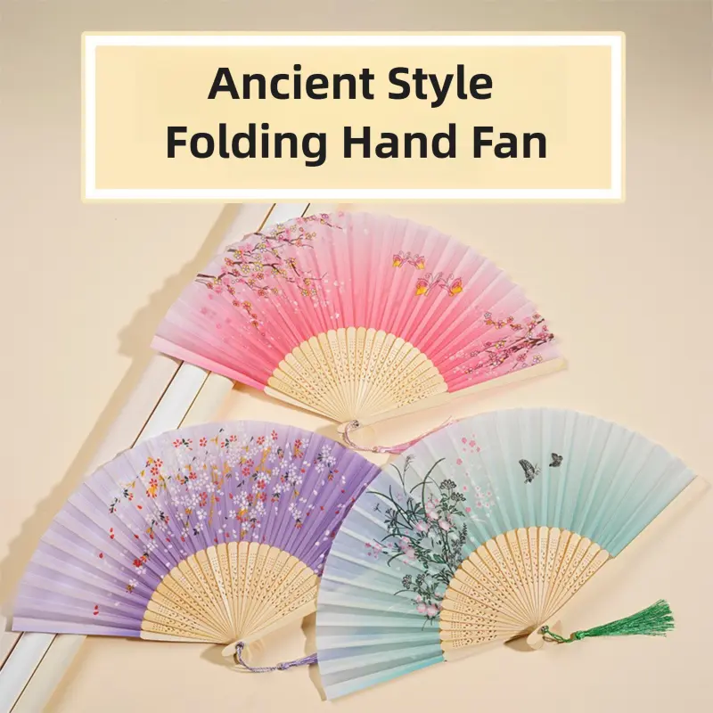 Chinese Style Folding Fan – Handcrafted Bamboo Souvenir Fan for ...