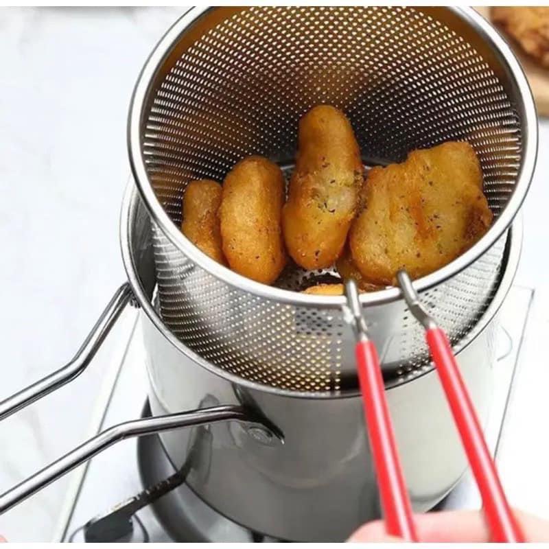￼Bộ Nồi Kèm Rổ Chiên Lọc Dầu Inox 2in1 Tiện Lợi