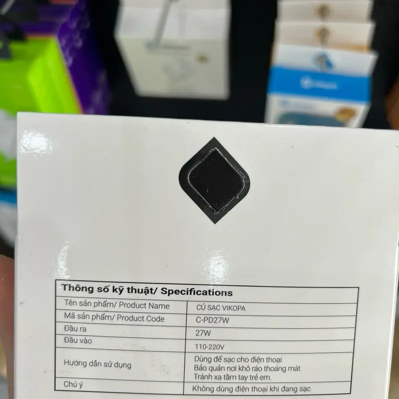 Củ sạc nhanh Vikopa 27W, cổng ra type C, bảo hành 1 năm 1