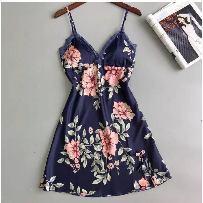 Đồ Lót Nữ Gợi Cảm, Hàng Mới Về Xuyên Biên Giới, Đồ Ngủ Lụa Lạnh In Hình, Ngoại Cỡ, Đồ Ngủ Nữ Mặc Nhà Gợi Cảm, Nhà Sản Xuất 6