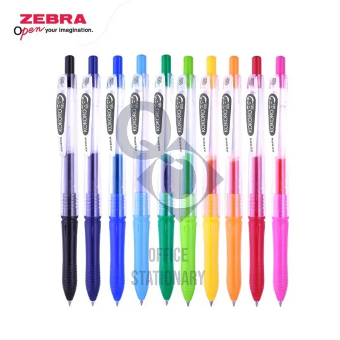 Pulpen Gel Kokoro 0.5mm - Zebra - Biru