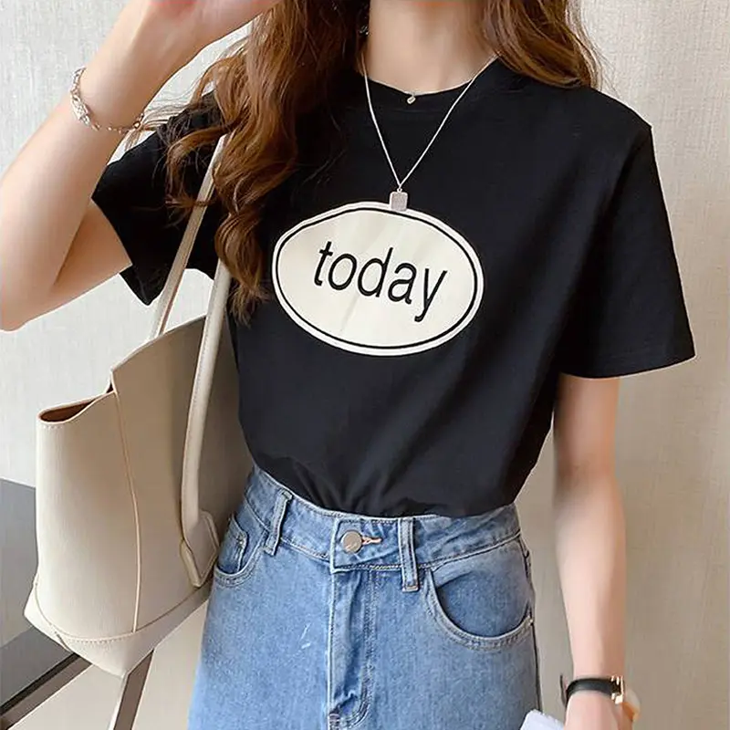Áo thun nữ Táo'Store QC cao cấp, chất liệu cotton thoáng mát, cổ tròn, màu trắng/đen/hồng, size S/M/L/XL (nữ 40-65kg) - Voi áothunnu Women Top 1