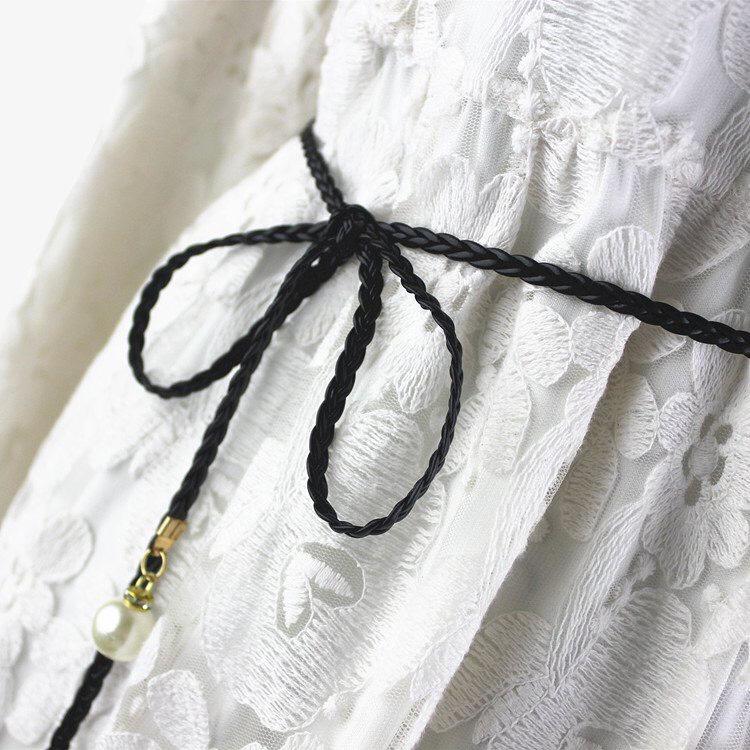 Thắt lưng nữ, đai váy bản nhỏ đan sợi thời trang phong cách trẻ trung