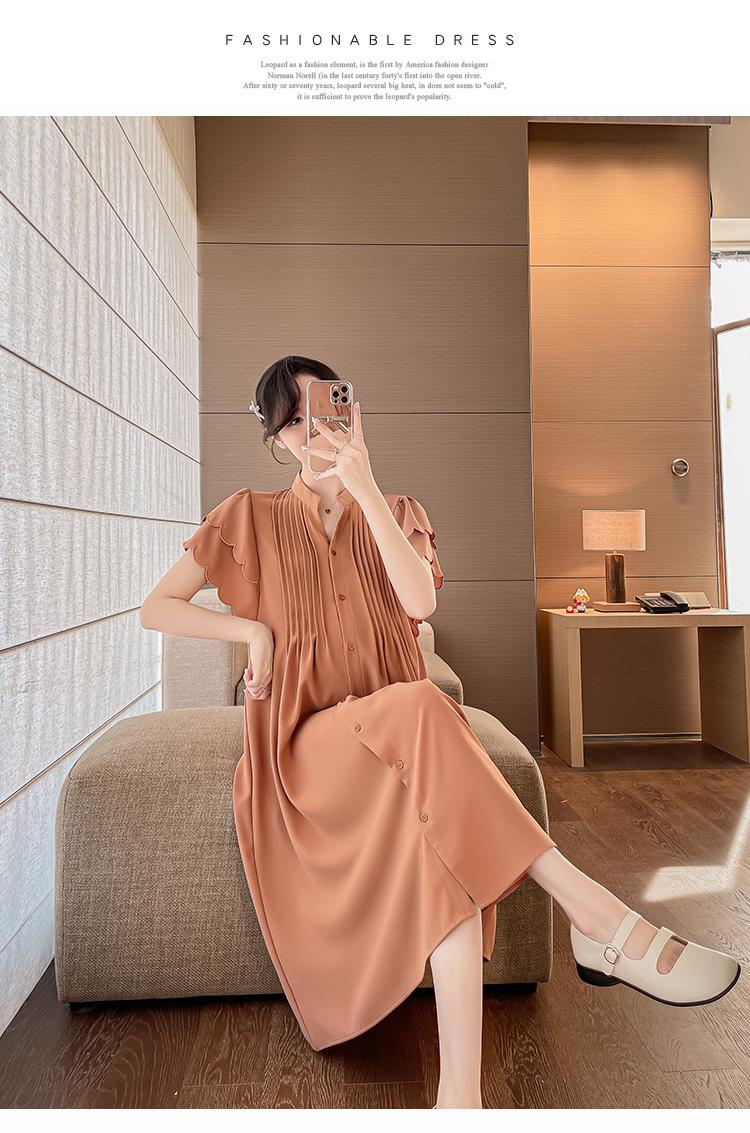 Product Introduction of E69990# Postpartum Embroidery Plus Size Womens Dresses Summer New Arrival Pregnancy Clothes Pregnant Mid-Long Breastfeeding Dress 13