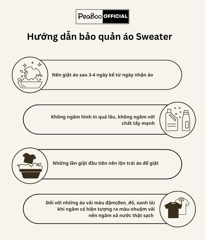 Product Introduction of Áo Sweater THÊU Hoa Vàng Nam Nữ By PEABOO Unisex Chất Nỉ Lót Bông Form Rộng 12