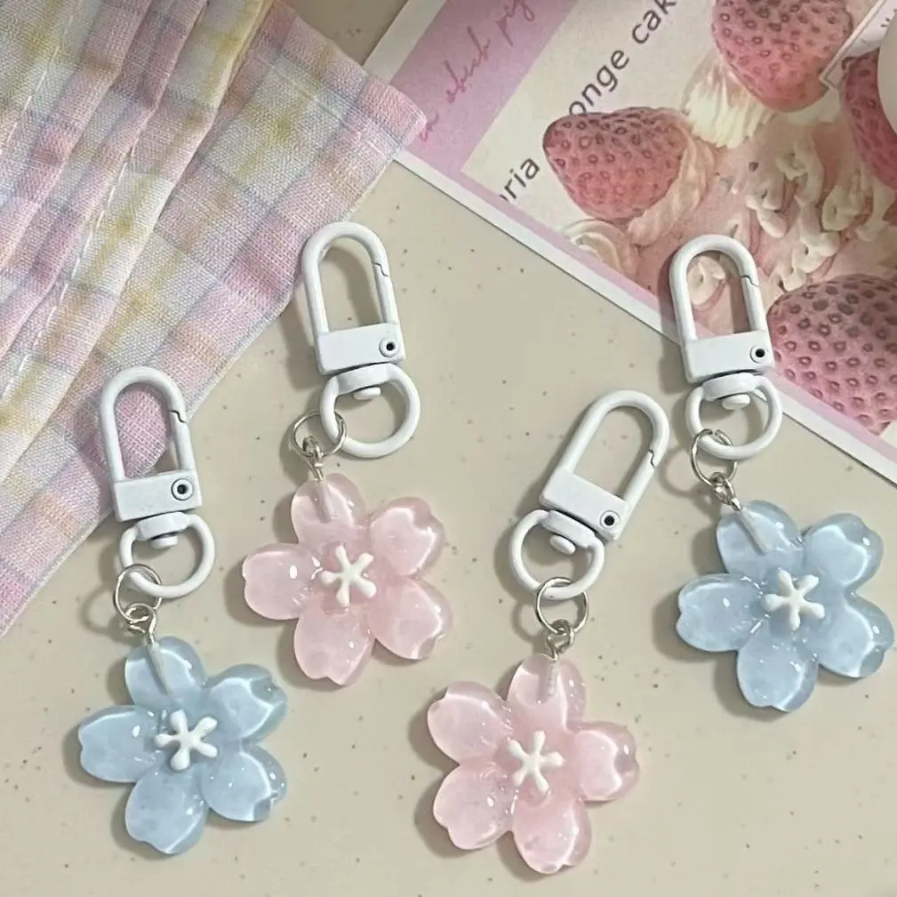 Rantai Kunci Bunga Sakura Jeli, Loket Kecil, Hadiah Graduasi, Hiasan Beg Galas Rakan Karib, Gaya Gadis Comel, Tarikh Keluaran: 2025