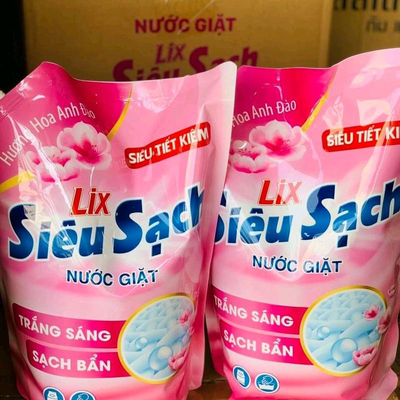 Nước giặt Lix hương Hoa Anh Đào (túi 2.4kg)  Làm Sạch Cho Bé 2