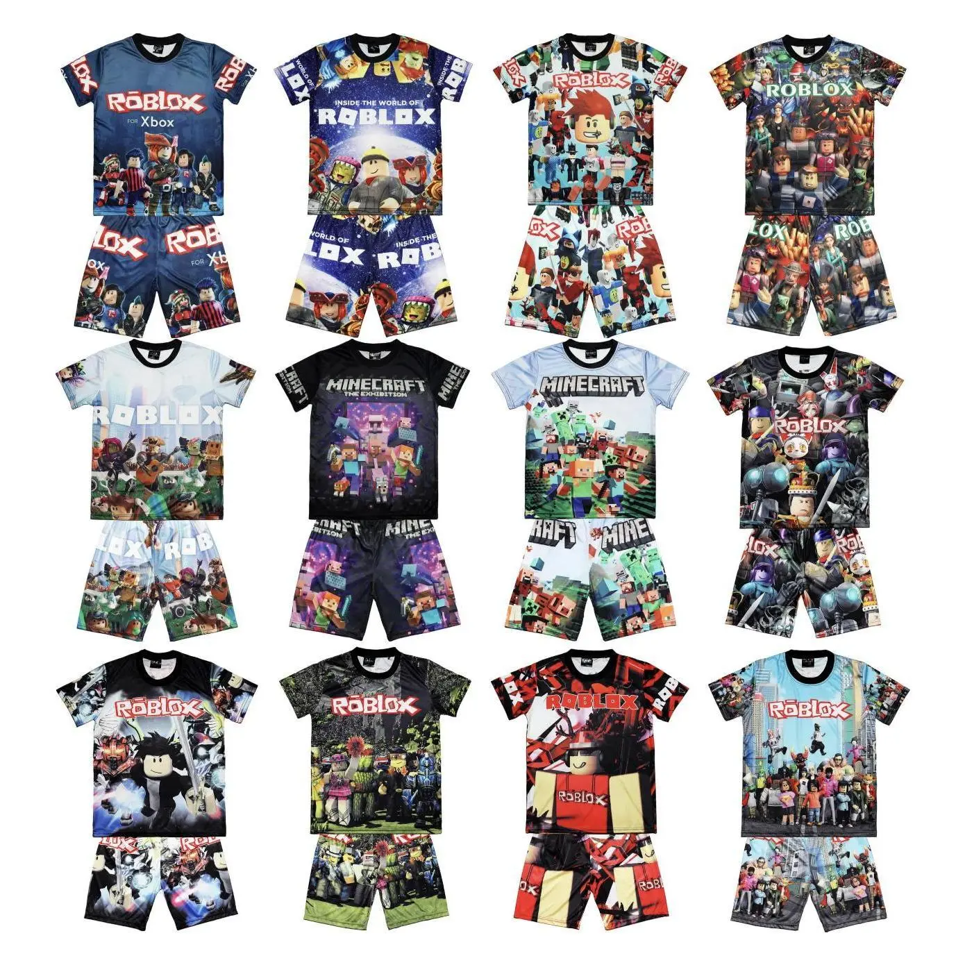 Kids Roblox Basketball Jersey & Shorts Outfit - Perfect for Active Boys [Age 5-12]