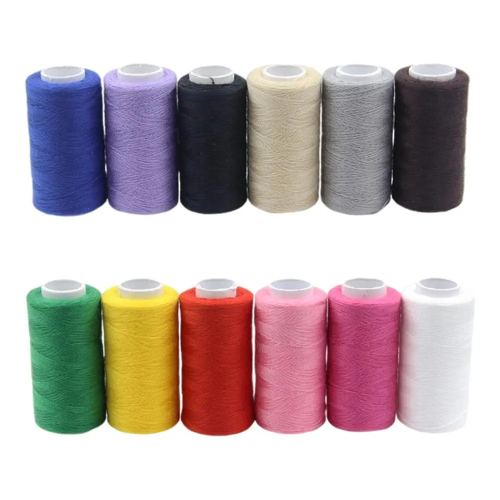 Bộ Chỉ May, 12 Chiếc, 12 Màu, Chất Liệu Polyester, Dài 383 Yard, Đầy Màu Sắc, Thích Hợp Cho Thêu, May Tay, Máy May Và Chần Bông