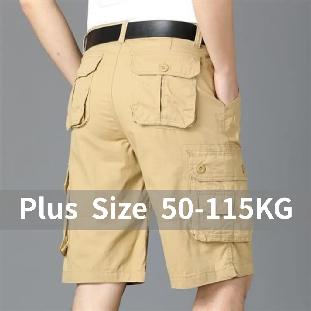 Size 30-40 Plus Size Cargo Men Large Size Breath Business Overalls Cotton Shorts With Pocket