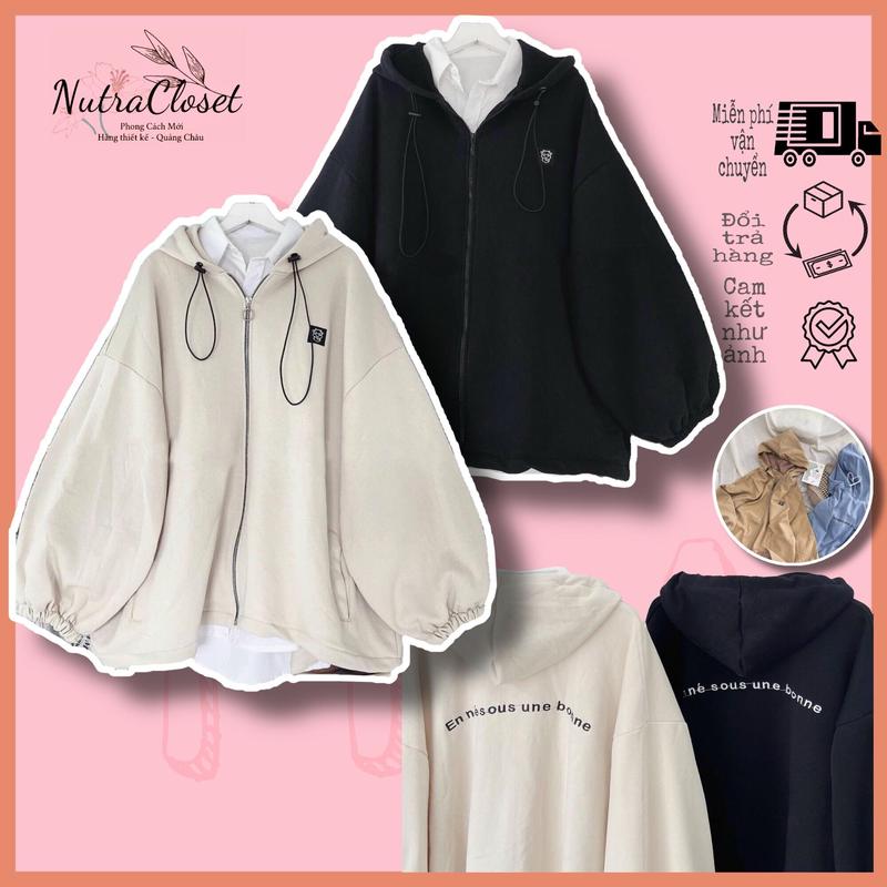 Áo khoác kaki nhung dạ tay phồng bo chun cánh dơi unisex ulzzang nam nữ