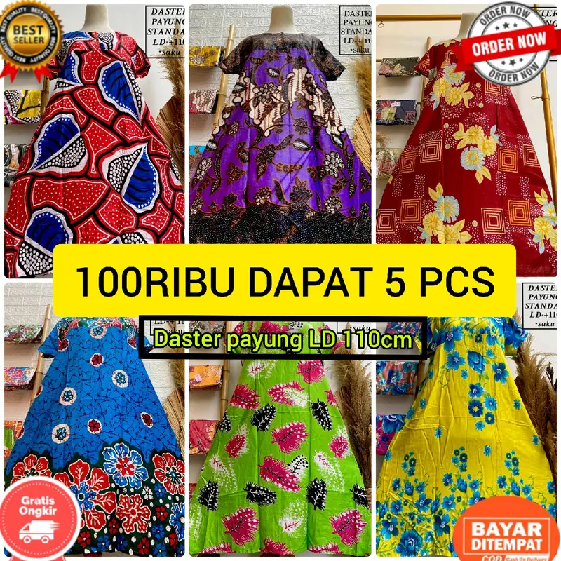 5 pcs DASTER PAYUNG LD 110cm  BUSUI DASTER 100 DAPAT 5 GROSIR DASTER 2
