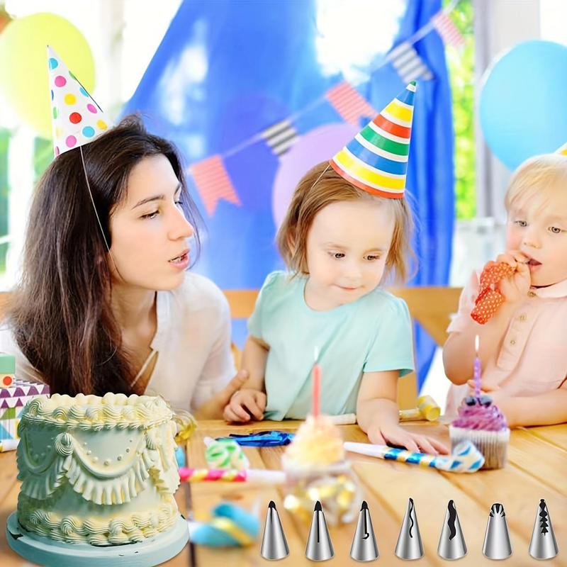 Stainless Steel Cake Decorating Nozzle Set, 18pcs/set Cake Decorating Tool, Cake Decorating Nozzle Kit, Baking Tool for Home Kitchen 8