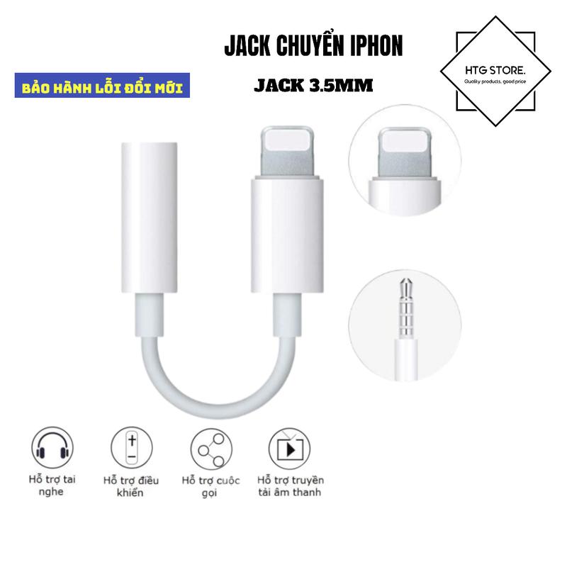 JACK CHUYỂN ĐỔI ( IP RA 3.5MM ) DÙNG CHO TAI NGHE CÓ KẾT NỐI Bluetooth CÓ ĐÀM THOẠI QUA MIC NGHE NHẠC XEM PHIM