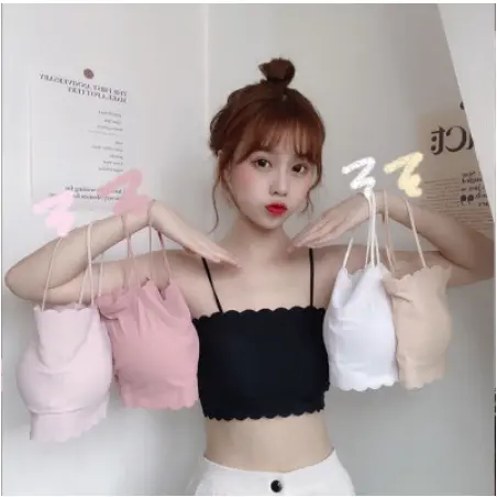 Bra Su Tăm Viền Sóng 2 Dây Mềm Mát Có Mút Ngực Hot Trend