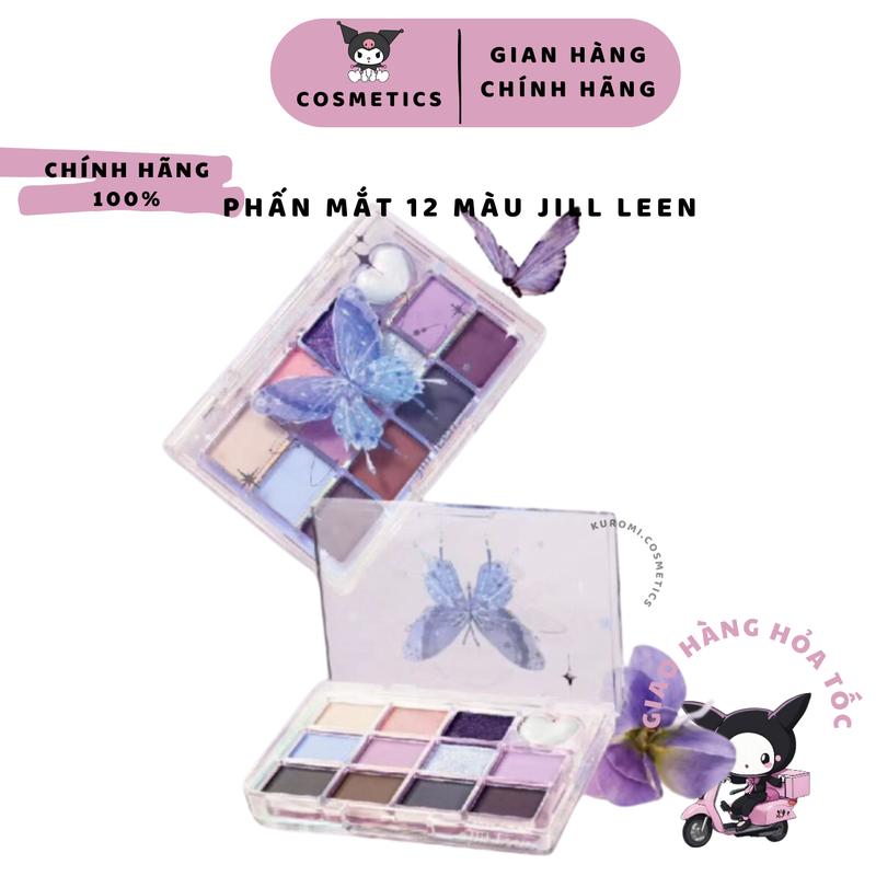 [PHẤN MẮT JILL LEEN] Phấn Mắt 12 Màu JILL LEEN Hai Tone Màu Trà Sữa Lì Nhẹ Nhàng KUROMI Cá Tính Bền Màu Lâu Trôi Trang Điểm Nữ Eyeshadow