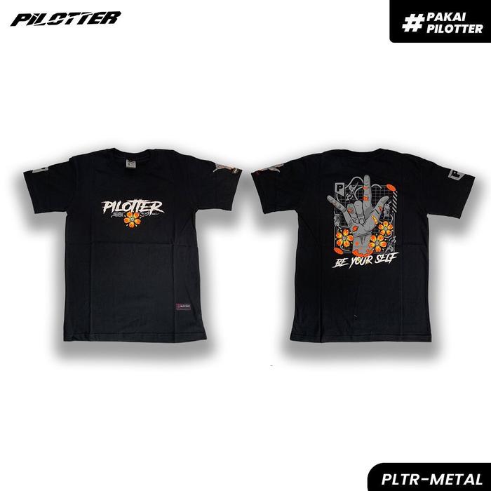Gambar KAOS PILOTTER METAL HITAM ORIGINAL - PLTR-484 - XL dari PILOTTER GANK Kab. Pasuruan Tokopedia