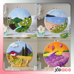 DIY Wool Felt Craft Needle Wool Felting Seri Landscape Kerajinan Tangan
