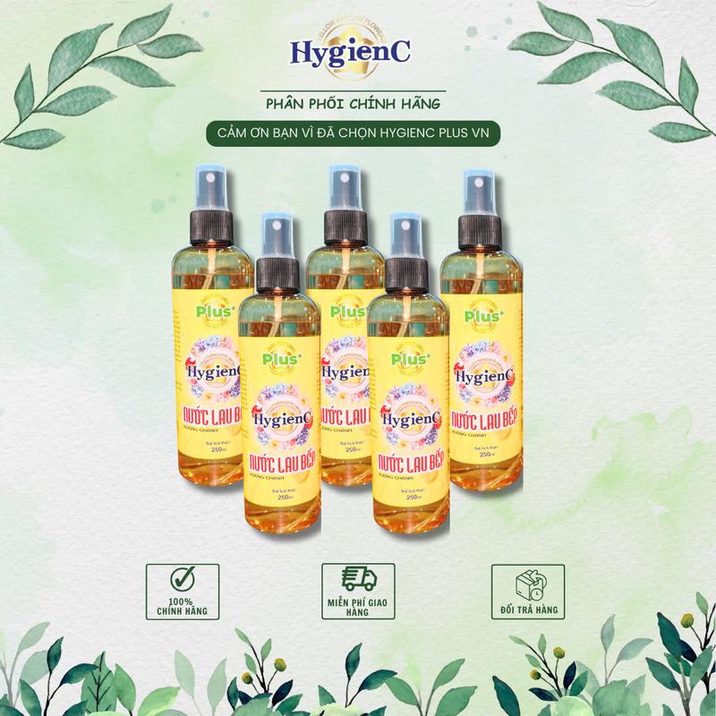 Combo 5 Chai xịt lau bếp HygienC Plus 250ml/Chai - Làm Sạch hiệu quả