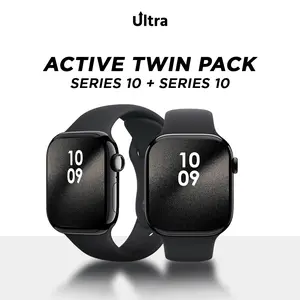 [Active Twin Pack] UltraWatch Series 10 & UltraWatch Series 10 - Amoled Display Smartwatch dengan Fitur ChatGPT Olahraga dan Kesehatan - by Ultra Official
