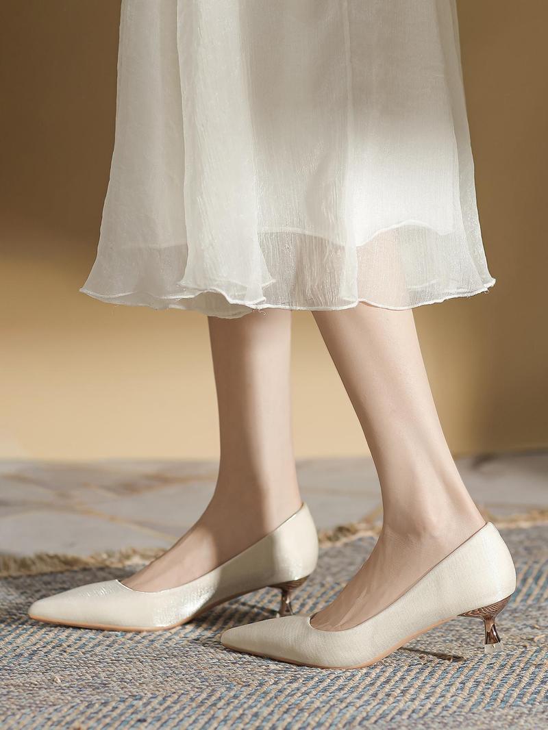 Product Introduction of Women's Fashionable Solid Color Pointed Toe High Heel Shoes, Elegant Temperament Heeled Shoes for Party, Daily Clothing Decor for Women & Girls, Footwear 9