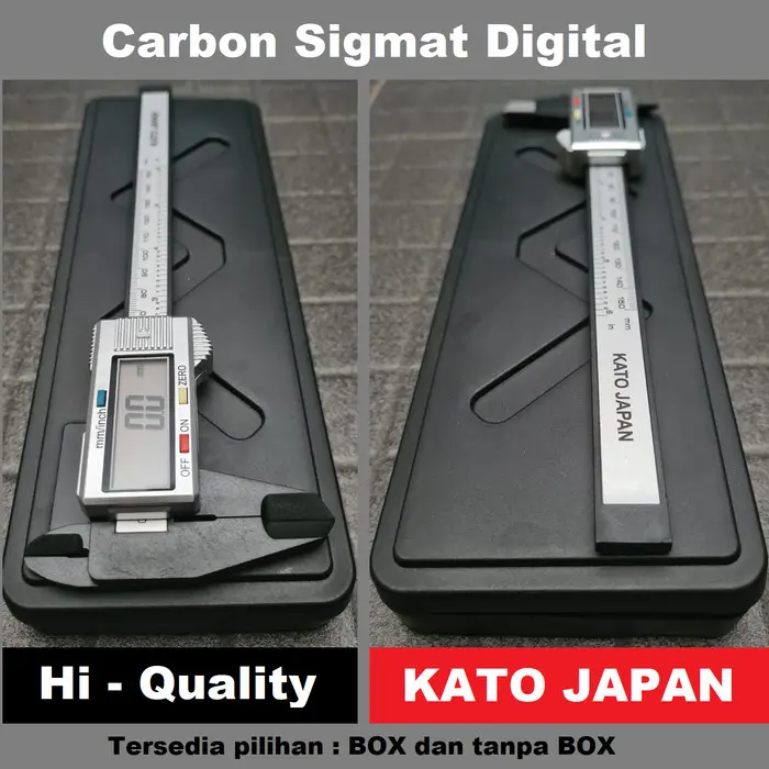 JANGKA SORONG SKETMAT SIGMAT DIGITAL VERNIER CALIPER CARBON LCD SCREEN -
