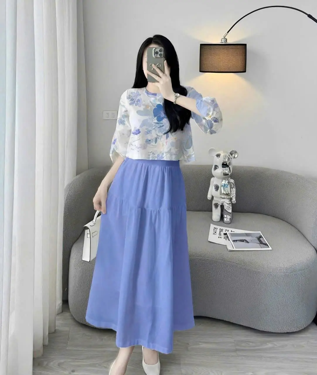 [D26-29]-Đầm nữ váy cao cấp che bụng to, kiểu dáng dài tay-Chất linen cao cấp áo Lửng tay
