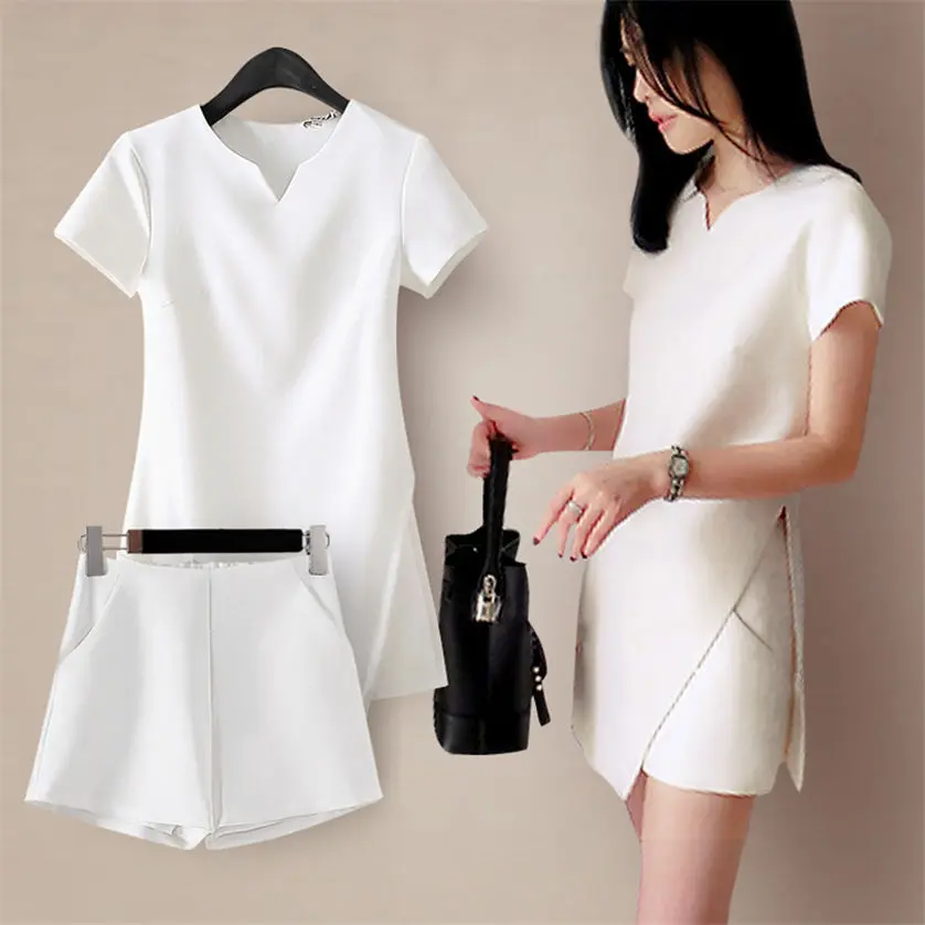 Bộ Đồ Thời Trang, Bộ Sưu Tập Mới 2024, Phong Cách Hàn Quốc, Thanh Lịch, Trông Trẻ Trung, Dành Cho Người Đàn Ông Nhỏ Bó Sát Bộ Đồ Hai Mảnh, Thích Hợp Cho Mùa Hè, Bao Gồm Áo Và Quần Đùi