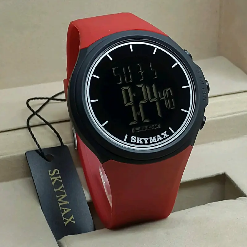 Jam SKYMAX Original 2022G pria Tali warna Rubber 5