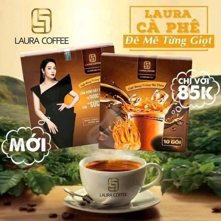 Combo 2 Hộp 2 vị cà phê laura Nhât Kim Anh Đông Trùng và Nấm Linh Chi 8